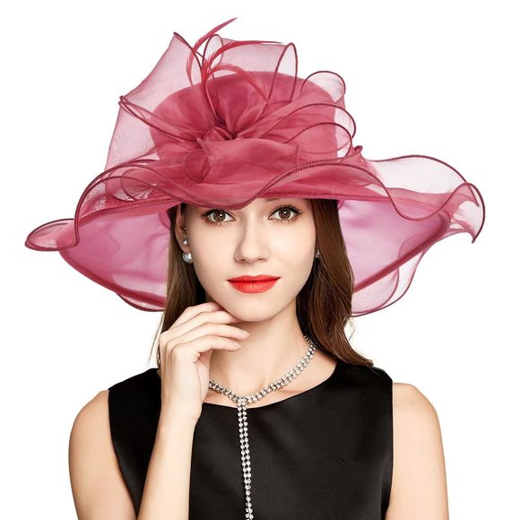 2025 Derby Hats For Women Girls Ladies, Organza Church Tea Party Wedding💜 - Picture 1 of 6